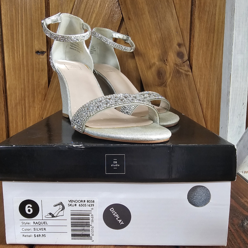 Silver Women's Rhinestone Wedge